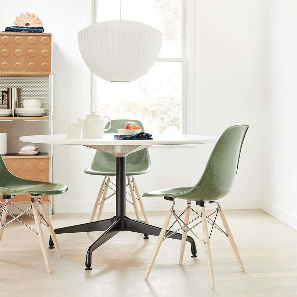Moderne Hängelampe, Seide &amp; Stahl