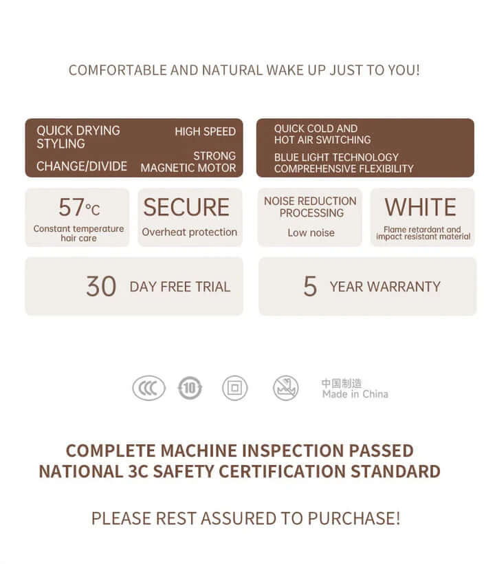2400W Haartrockner mit Ionen-Technologie - Schnelltrocknend &amp; schonend