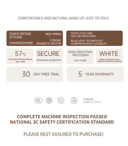 2400W Haartrockner mit Ionen-Technologie - Schnelltrocknend &amp; schonend