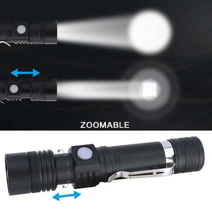 90000LM LED Taktische Taschenlampe Zoombar