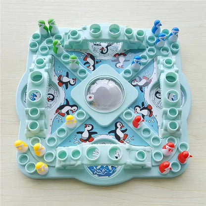 Pinguin-Rutschpartie: Brettspiel für Familien