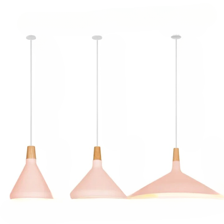 Verspielte Macaron Holz-Pendelleuchte