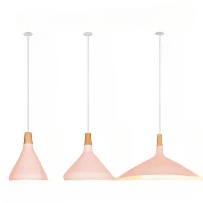 Verspielte Macaron Holz-Pendelleuchte