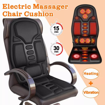 8 Mode Massage Stuhlauflage Mit Warmem Rücken-Nacken-Kissen Für Auto &amp; Zuhause