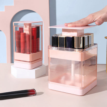 Pressendes Design - Transparente Kosmetik-Aufbewahrung mit Drehmechanismus