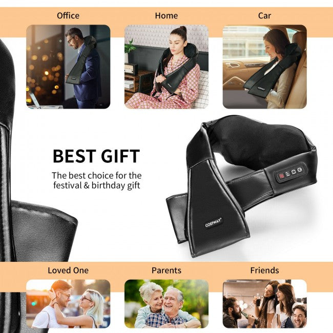 Shiatsu Nacken- &amp; Rückenmassagegerät mit Wärme &amp; 3D-Kneten