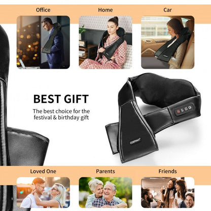 Shiatsu Nacken- &amp; Rückenmassagegerät mit Wärme &amp; 3D-Kneten