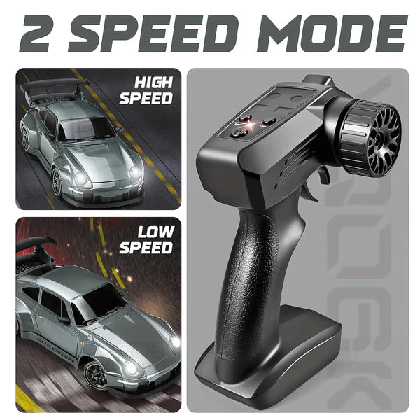 Retro Drift Master RC Auto 4WD, LED-Licht, Drift- und Rennmodus, Stoßfestes PVC