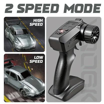 Retro Drift Master RC Auto 4WD, LED-Licht, Drift- und Rennmodus, Stoßfestes PVC