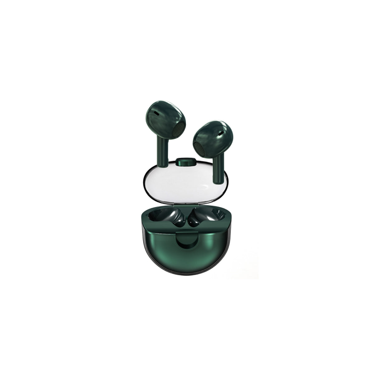Klarer Bluetooth-Kopfhörer mit Ladegerät