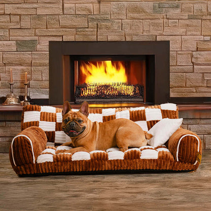 Orthopädisches Hundebett XXL mit hoher Rückenlehne