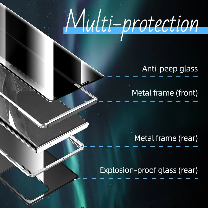 🔥 Magnetische gehärtete Glas doppelseitige Handyhülle für Samsung