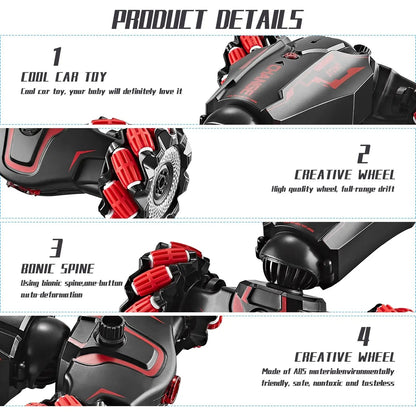 RC Stunt Auto 4WD mit Handsteuerung 360° Drehung LED Musik Spray bis 25km/h