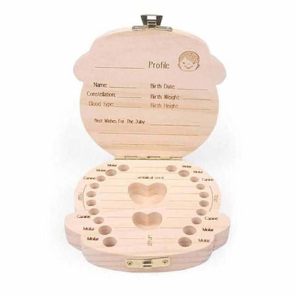 Holz-Milchzahnbox für Kinder - Erinnerungsbox