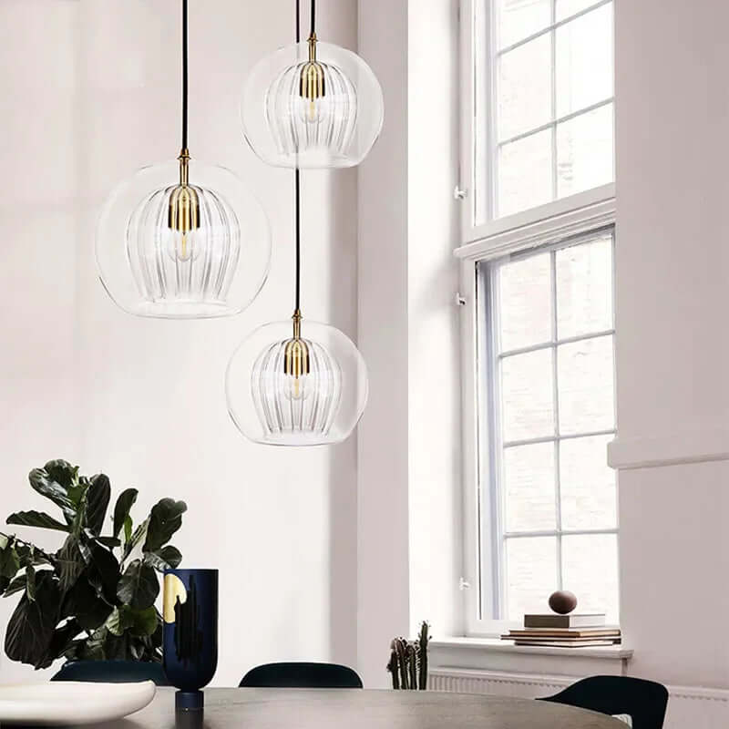 Moderne Hängeleuchte, Aluminium &amp; Glas, LumaLite
