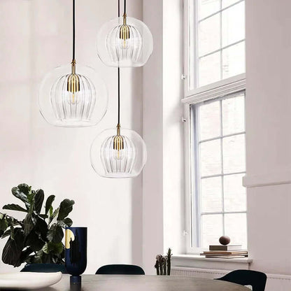 Moderne Hängeleuchte, Aluminium &amp; Glas, LumaLite