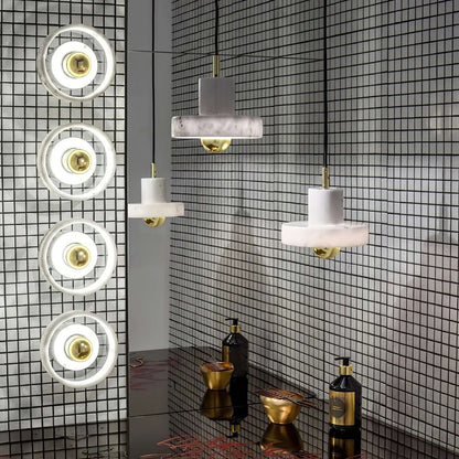 Marmor Hängeleuchte mit integrierter LED