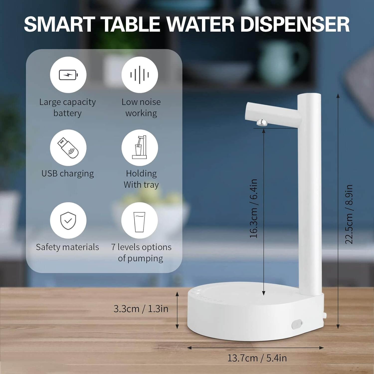 Tragbarer Wasserzapfer für Bett &amp; Schreibtisch