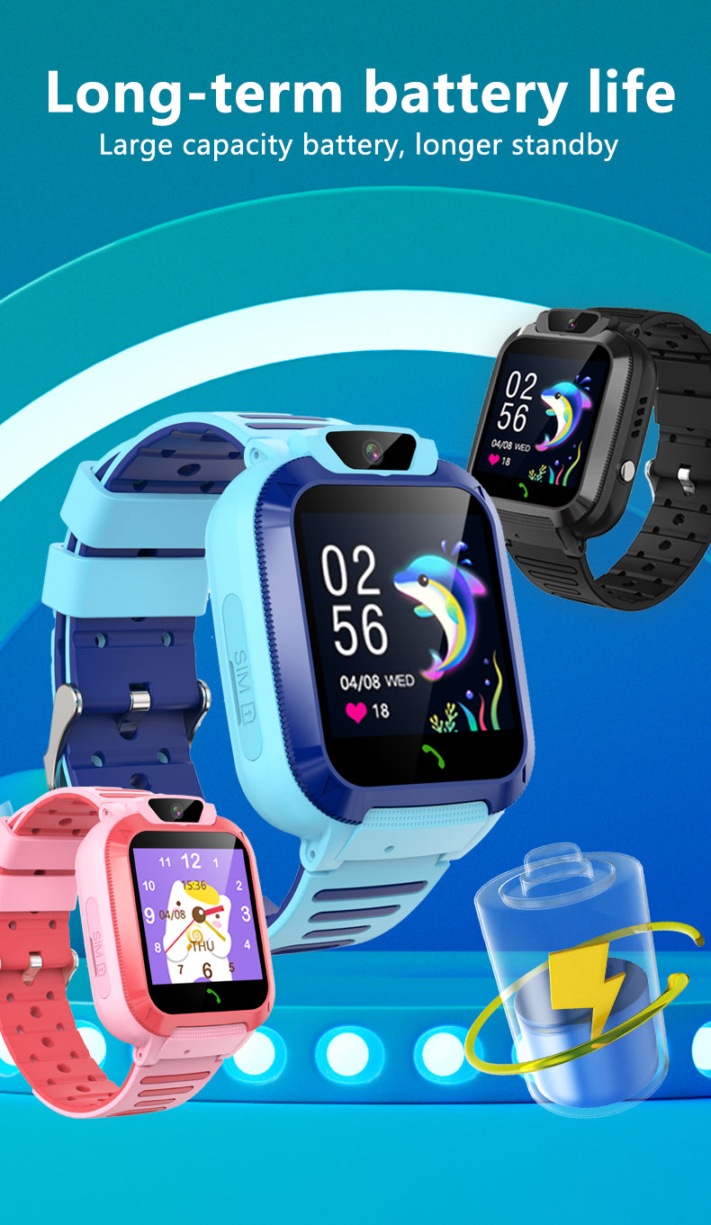 Smartwatch Für Kinder Telefon GSM GPS SIM Alarm Kamera SOS Kinderuhr Mit GPS Für Jungen Mädchen
