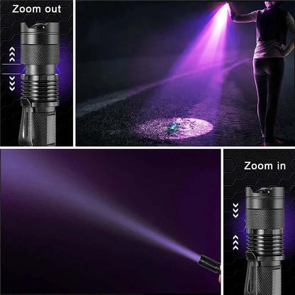 UV-Taschenlampe LED - Schwarzlichtlampe für Flecken