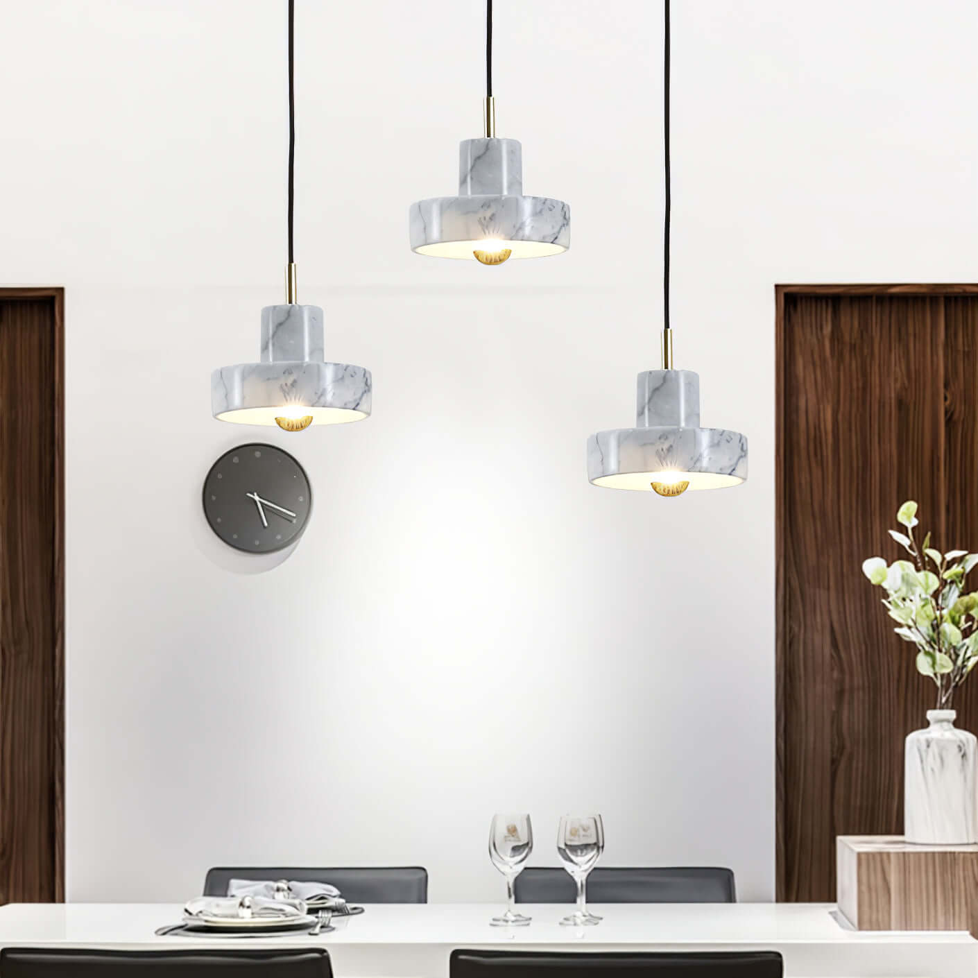 Marmor Hängeleuchte mit integrierter LED