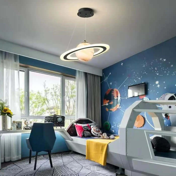 LED-Hängelampe Kinderzimmer Planeten Design