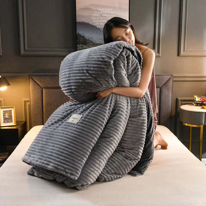 Samt-Fleece Bettbezug für luxuriösen Schlafkomfort