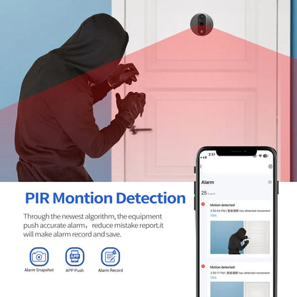 Tuya Smart 1080P WiFi Türklingel Kamera mit 4,3-Zoll-Display, Gegensprechfunktion, Nachtsicht und Home Security Viewer