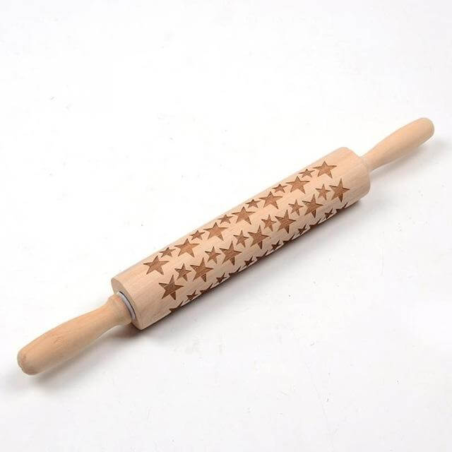 Teigrolle mit Gravur - Muster-Set für kreative Köche
