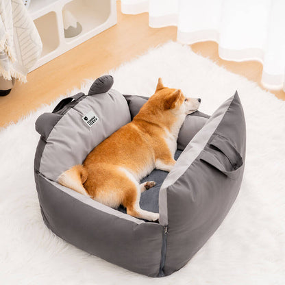 Sicheres Hunde Autobett mit Schutzkissen