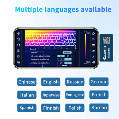 Mustool M2 Dual-Lens Wärmebildkamera 256x192 Hochauflösende IR mit visueller Kamera für Android, 25Hz Refresh-Rate, kompatibel mit Smartphones, Tablets und PC