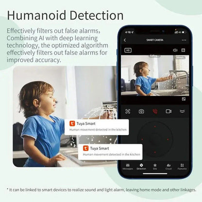 Tuya 360° Drahtlose Smart WiFi Kamera 1080P Innenbewegungsverfolgung, Cloud-Speicher Babyphone &amp; Sicherheitsüberwachung