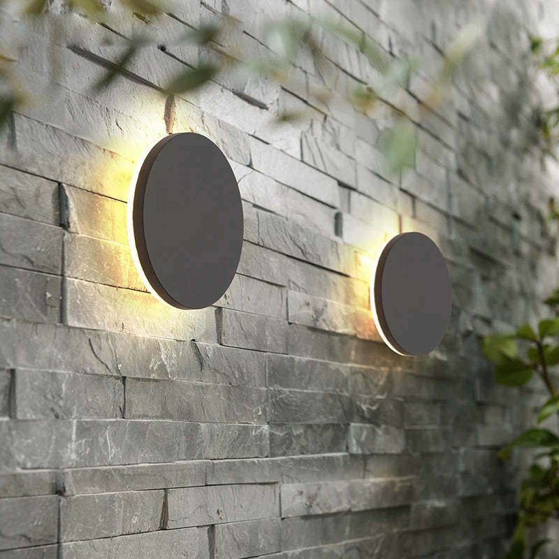 Moderne LED Wandleuchte Außen – Rundes Design
