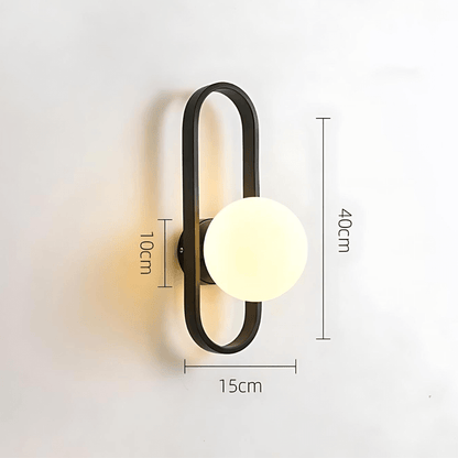 Moderne LED Glas Wandleuchte Camille