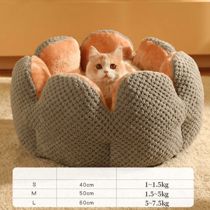 Kuscheliges Blüten-Haustierbett für Katzen &amp; Hunde