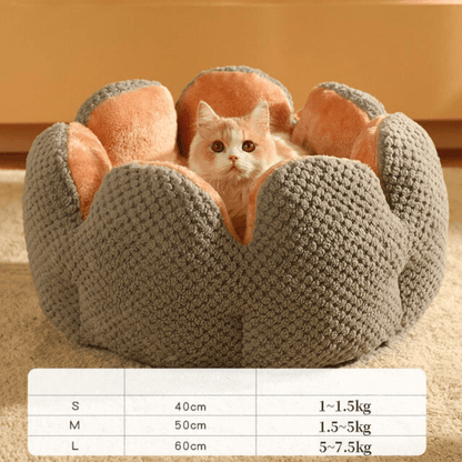 Kuscheliges Blüten-Haustierbett für Katzen &amp; Hunde