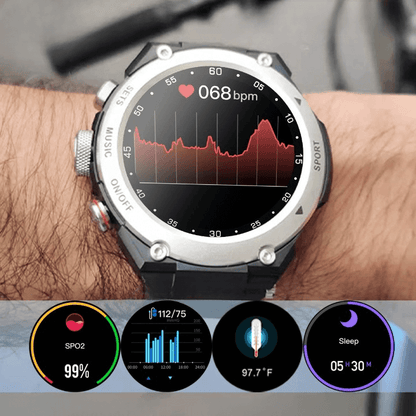Smartwatch mit Ohrhörer - Fitness Tracker &amp; Gesundheitsmonitor