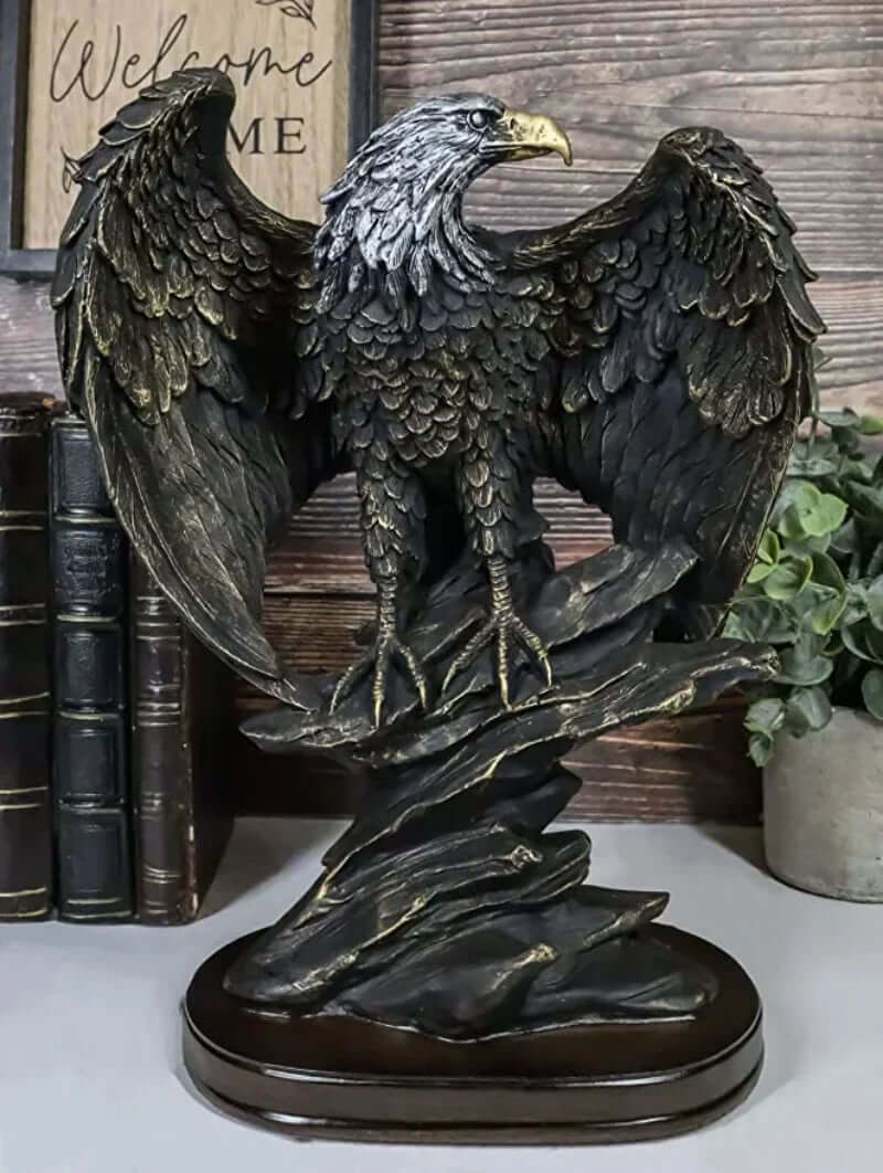 Adler Skulptur - Bronze Deko Figur, majestätisch