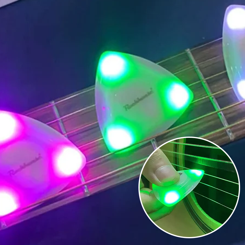 Licht an Gitarre Pick