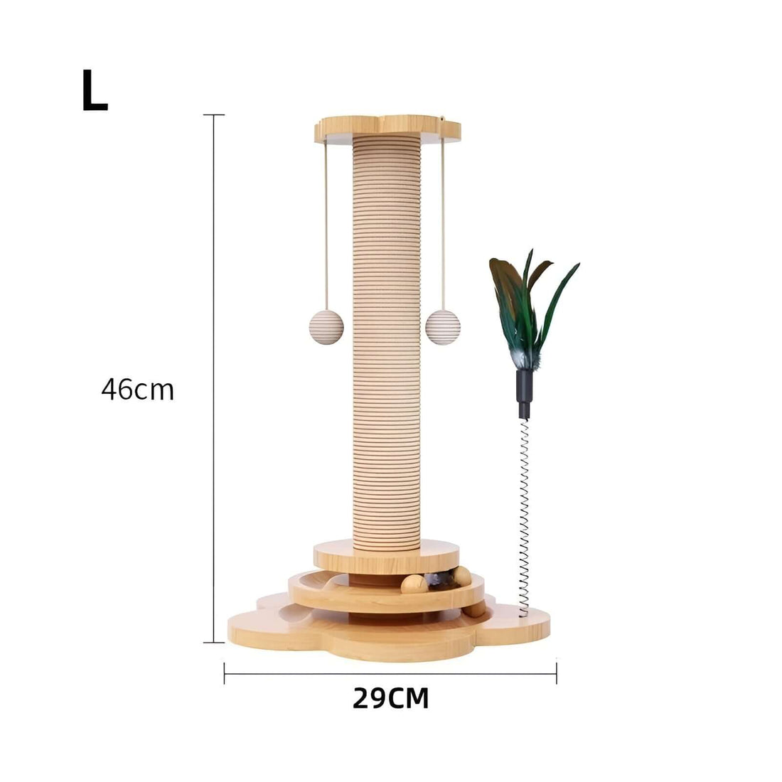 Holzkatzenspielzeug mit Bällen
