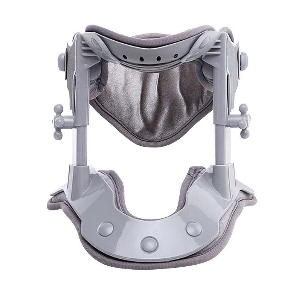 Warming neck brace with traction for pain relief