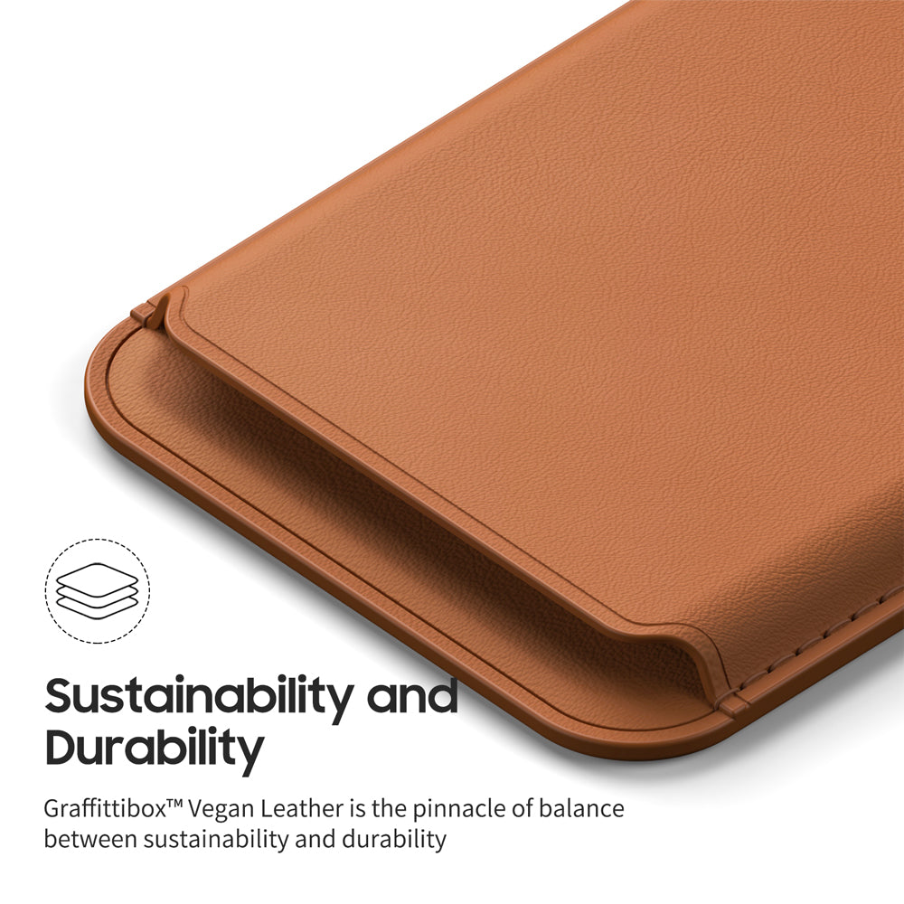 CASEPEACH Magnetischer Lederkartenhalter für iPhone – Minimalistisches Design, MagSafe-kompatibel