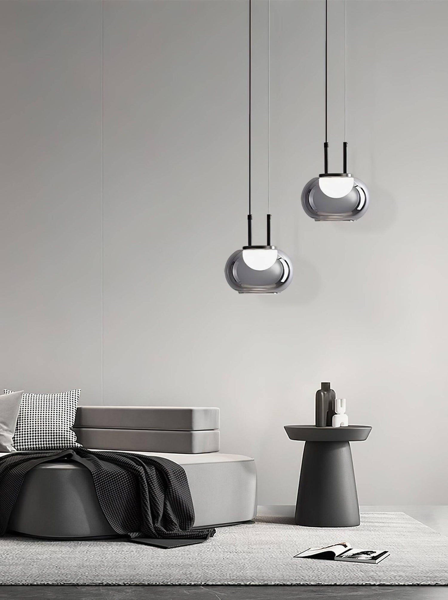 Moderne Halo Pendelleuchte, 3-flammig