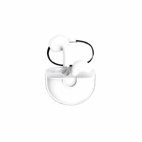 Klarer Bluetooth-Kopfhörer mit Ladegerät