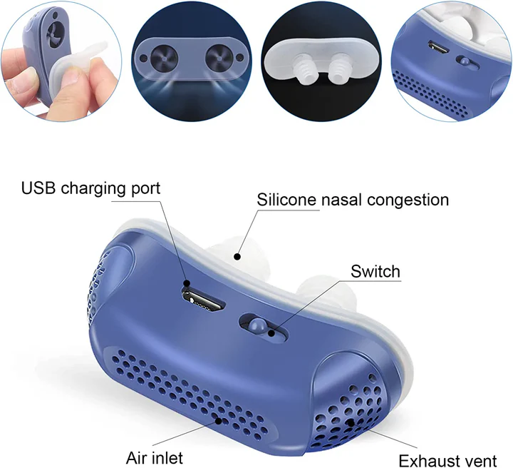 Micro CPAP Schlafapnoe-Maschine für Reisen &amp; Anti-Schnarchen - CPAP-Alternative