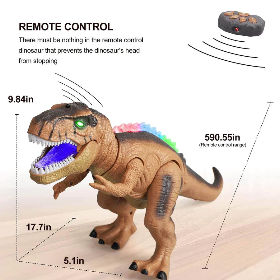 Fernbedienung T-Rex Dinosaurier mit LED-Beleuchtung, gehend &amp; brüllend realistische Dinosaurier-Spielzeuge