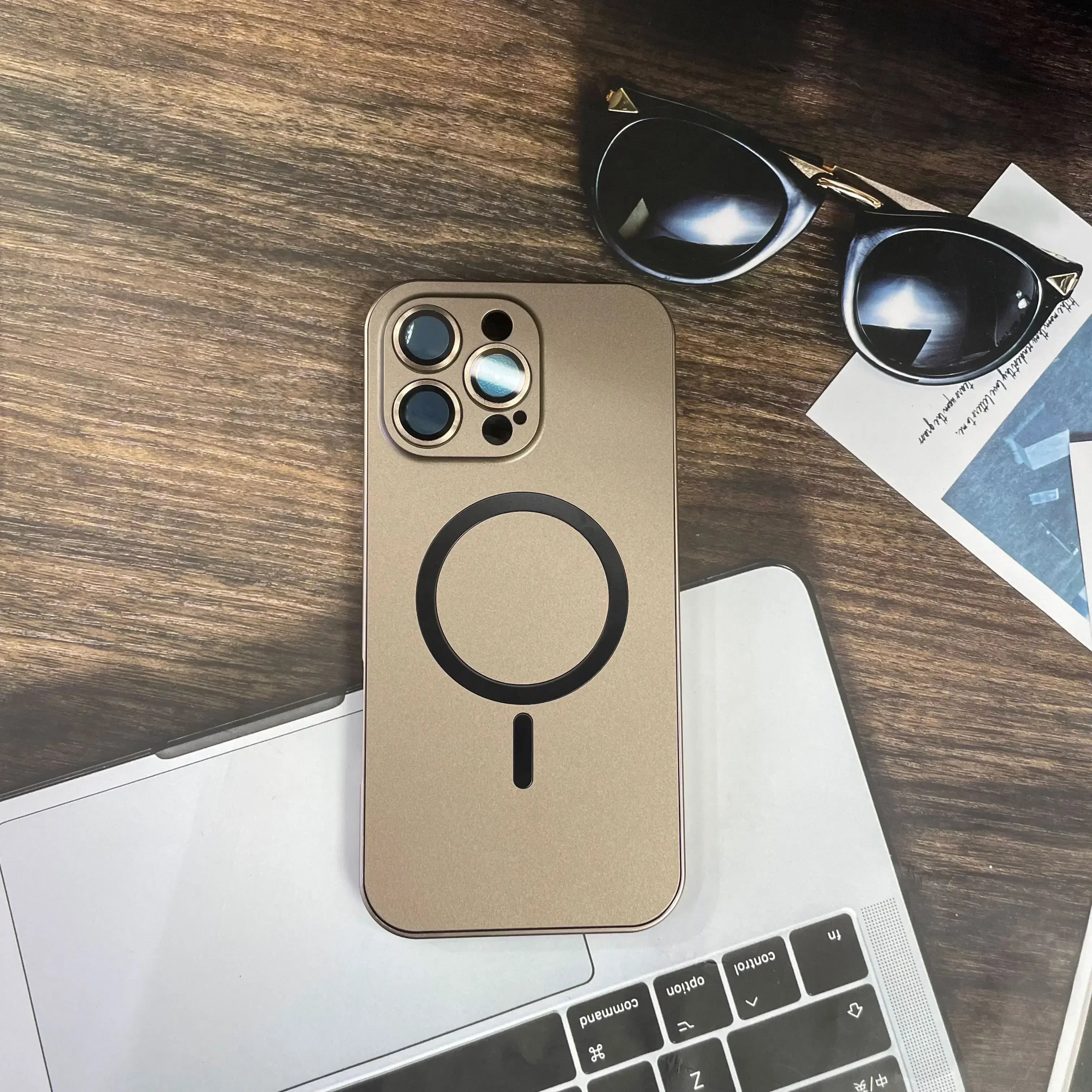 Einfaches Metall-Magnet-Handyhülle für iPhone