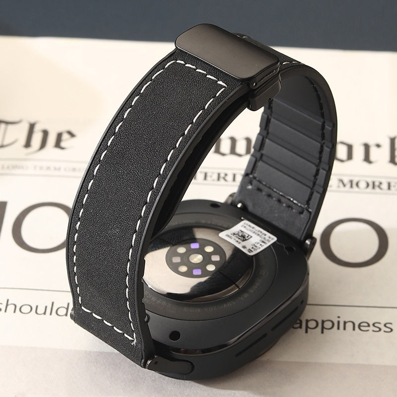 Silikon magnetisches Lederarmband für Samsung Watch Ultra