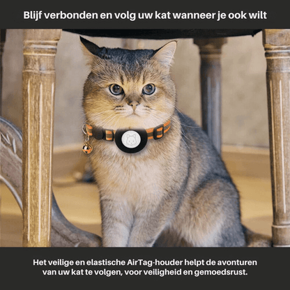 Katzenhalsband mit Sicherheitsverschluss &amp; GPS-Tracker Halterung