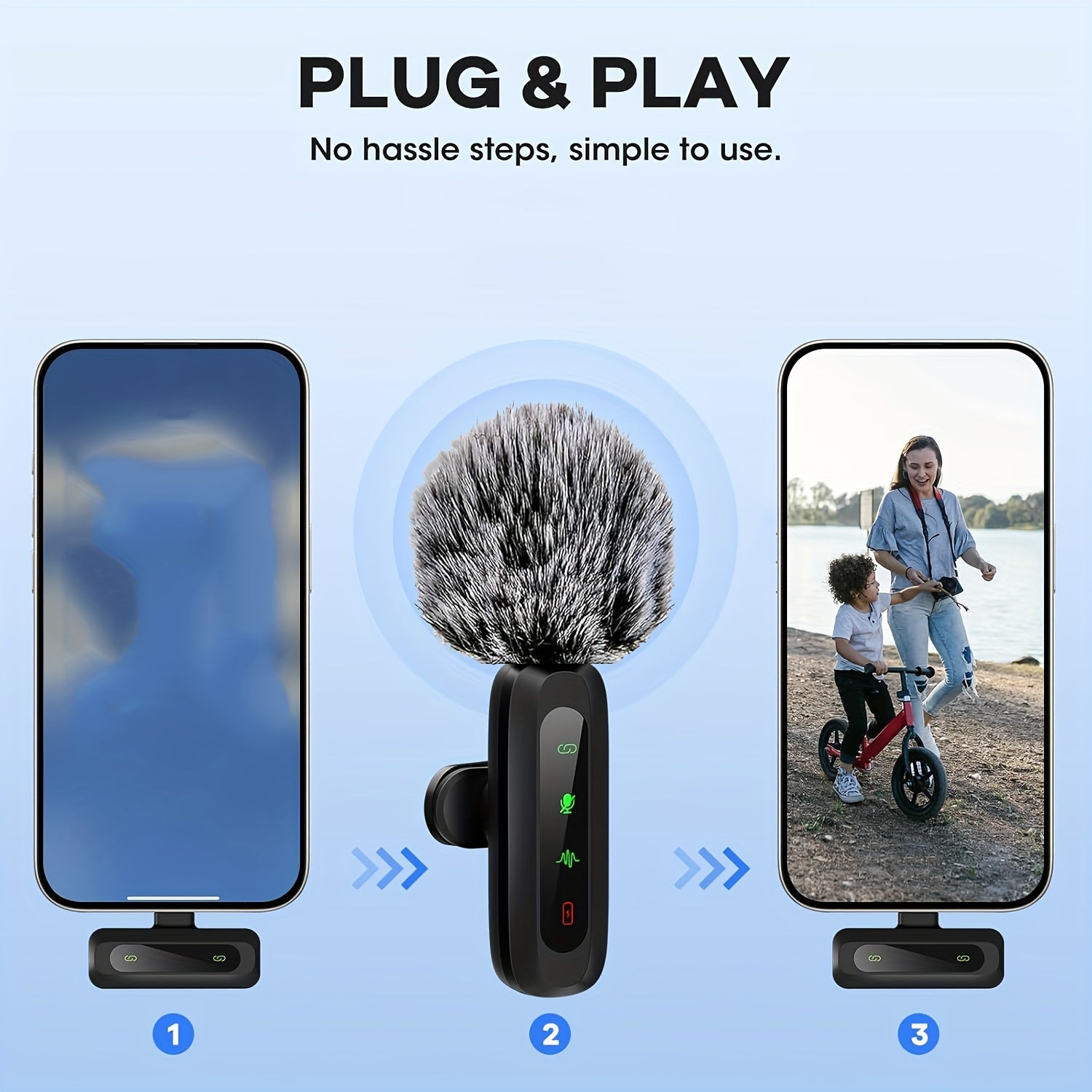 SoundClip Kabelloses Lavalier-Mikrofon - Für Smartphones und Tablets